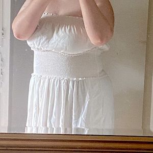 BC/BG Maxazria strapless silk maxi dress with pockets